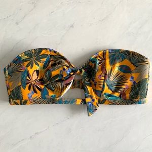 Urban Outfitters Out From Under Tropical Keyhole Cut Out Bandeau Bikini Top